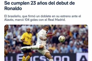 致敬传奇！皇马官网撰文纪念大罗首秀23周年：历史最佳前锋之一